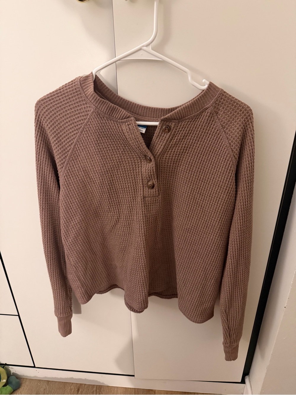 Old Navy Waffle-Knit Henley Top